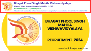 Bhagat Phool Singh Mahila Vishwavidyalaya Non-Teaching staff recruitment
